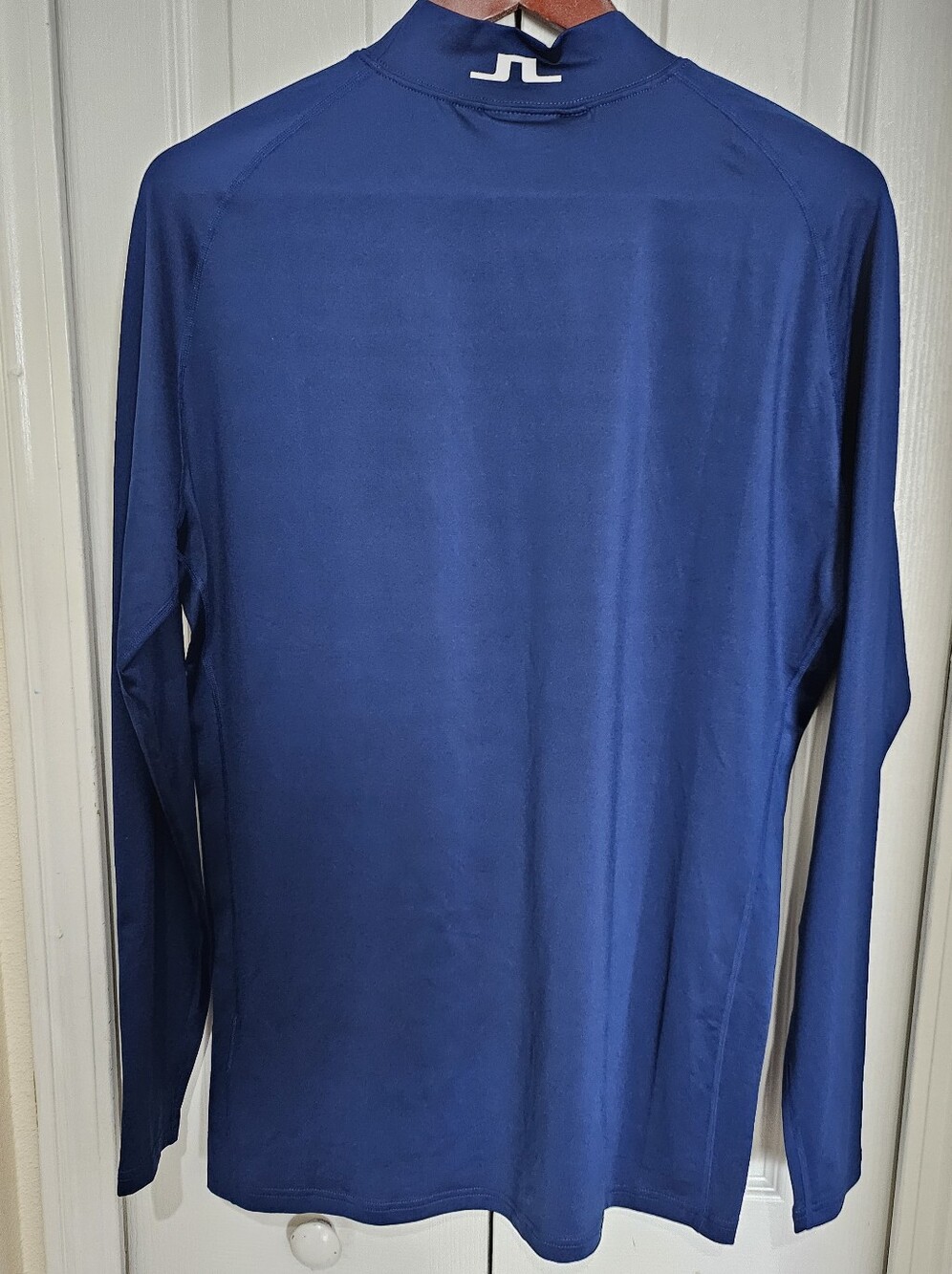 J.Lindeberg Aello Soft Compression Shirt XI Blue Mock Neck Golf Athletic Base. - Picture 10 of 14